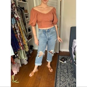 Free People Reaching For The Sun Crop Top